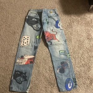 Rhude jeans wore once excellent condition